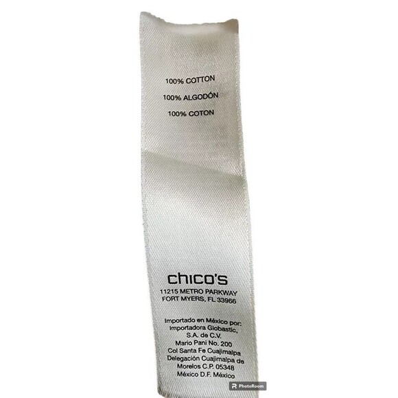 Chico's Lace Crochet Oversized Top Chest 56" White - Picture 7 of 7